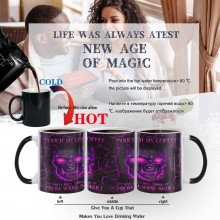 Funny Skull Heating Color Changing Ceramic Cups Mugs