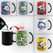 Football Heating Color Changing Ceramic Cup Mug
