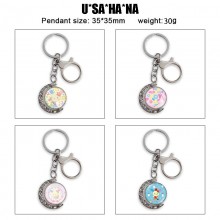 U*SA*HA*NA Two-sided Rotatable Round Crystal Key C...
