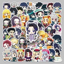 50pcs Q Version Demon Slayer anime waterproof stic...