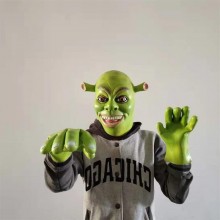 Monster Shrek Cosplay Headset Mask Glove