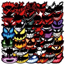 50pcs Horror Scary Face waterproof stickers set
