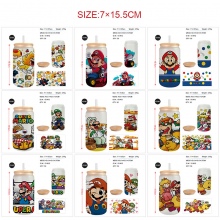 Super Mario anime frosted glass cups 350ml/450ml