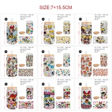 The Powerpuff Girls frosted glass cups 350ml/450ml