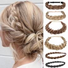 Synthetic Wig Headband Fishtail Braids Hairband