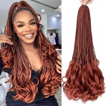 Synthetic Loose Wave Crochet Hair French Curly Bra...