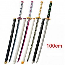 100cm Demon Slayer cosplay weapon knife wooden swo...