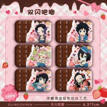 Demon Slayer anime Rectangle Badge Brooch Pins 43*...