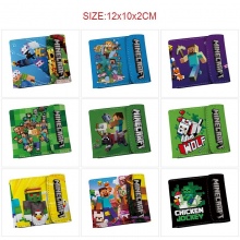 Minecraft game snap wallet buckle purse