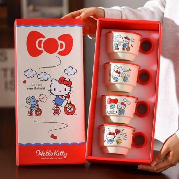 4pcs/set Original Sanrio Hello kitty Ceramic Bowl