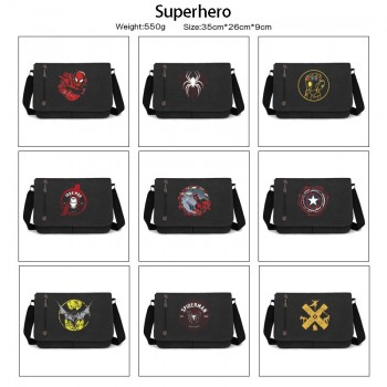 Super Hero Iron Spider Super Man  retro canvas messenger crossbody shoulder bags