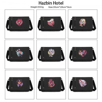 Hazbin Hotel anime retro canvas messenger crossbody shoulder bags