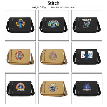 Stitch anime retro canvas messenger crossbody shoulder bags