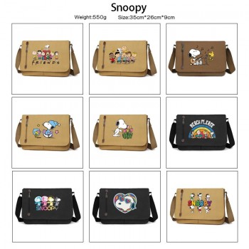 Snoopy anime retro canvas messenger crossbody shoulder bags