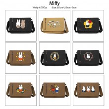 Miffy anime retro canvas messenger crossbody shoulder bags