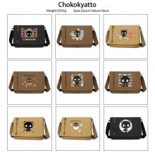Chokokyatto anime retro canvas messenger crossbody shoulder bags